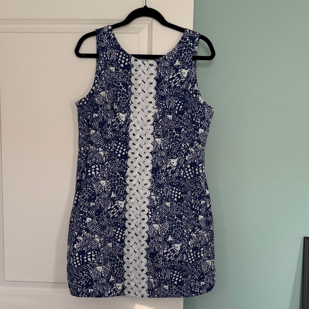 Lilly Pulitzer Navy and White Patterned Dress
